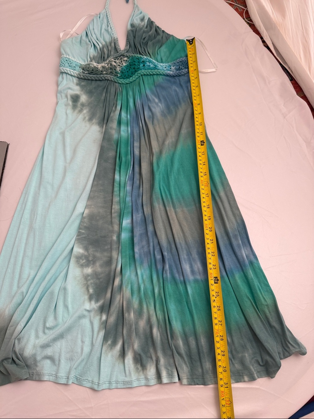 Sky Sabola multicolor tie-dye halter dress M - Picture 10 of 13